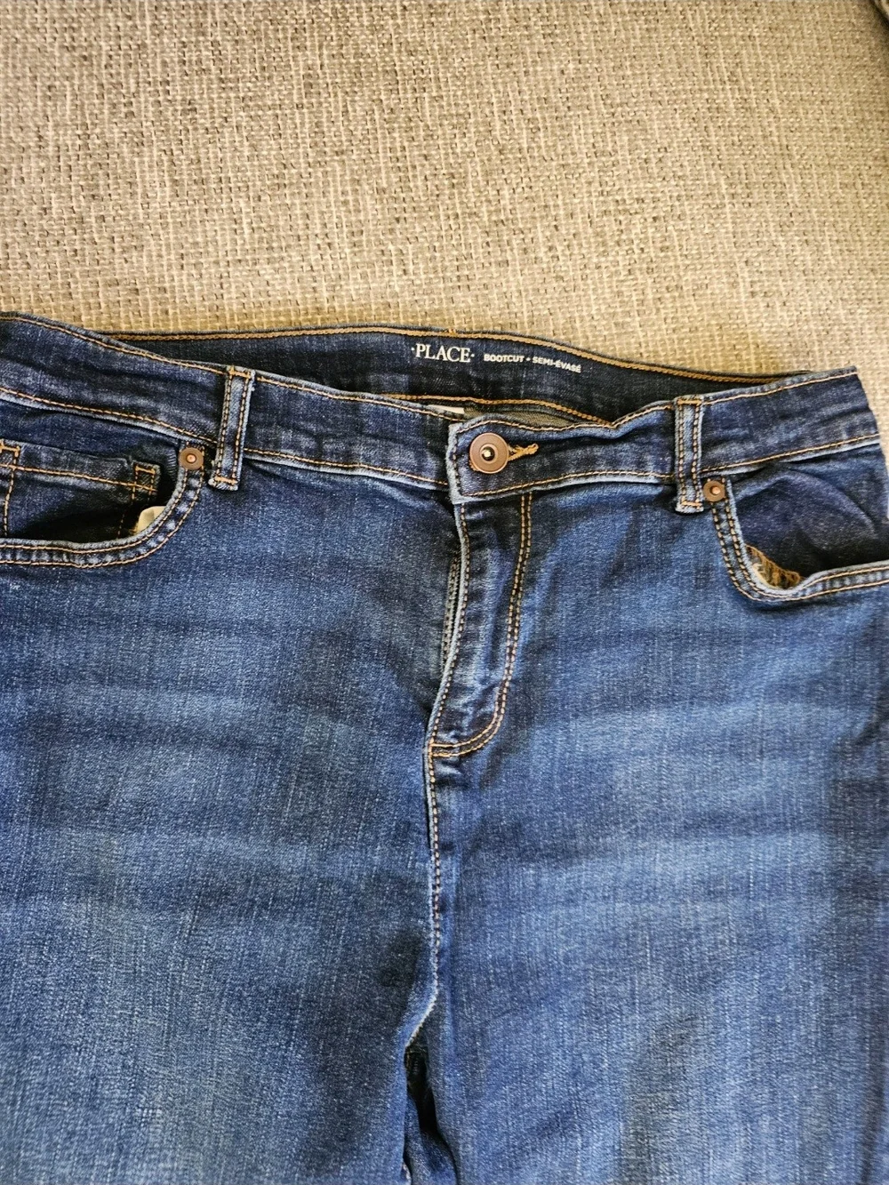 Childrens Place Kids Dark Blue Straight-Leg Jeans
